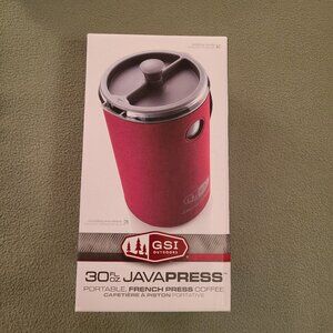 GSI Outdoors 30 Fl. oz. Java Press- Portable French Press Coffee Red Color